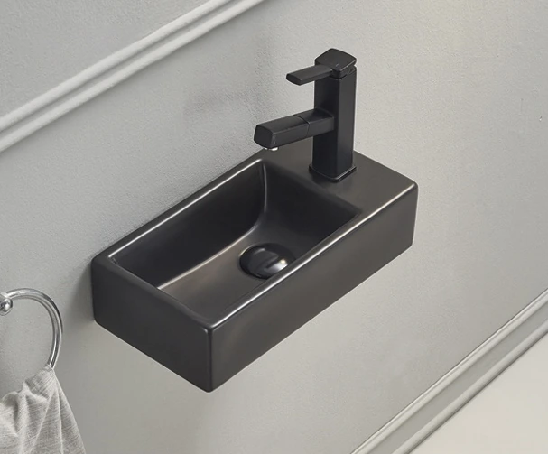 Раковина Gid Bm9270L 62201L подвесная черная матовая 40.5x20.5x10.5