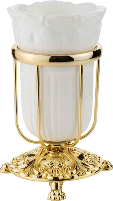 Cтакан настольный Migliore Elisabetta 17053 керамика/золото