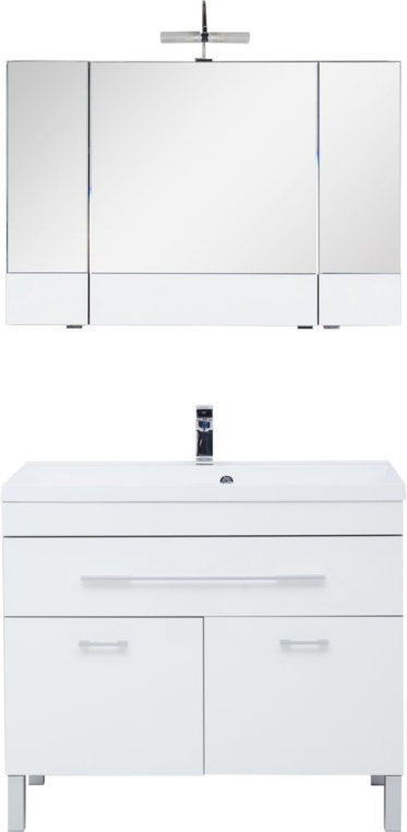 Комплект мебели Aquanet Верона 100 белая, 1 ящик, 2 двери (182710+00284116+175383)