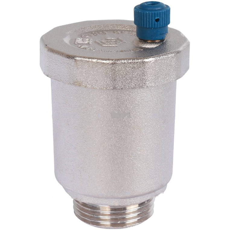 SVS-1011-000020 STOUT Воздухоотводчик автоматический вертикальный выпуск, нар.р. 3/4" никель.