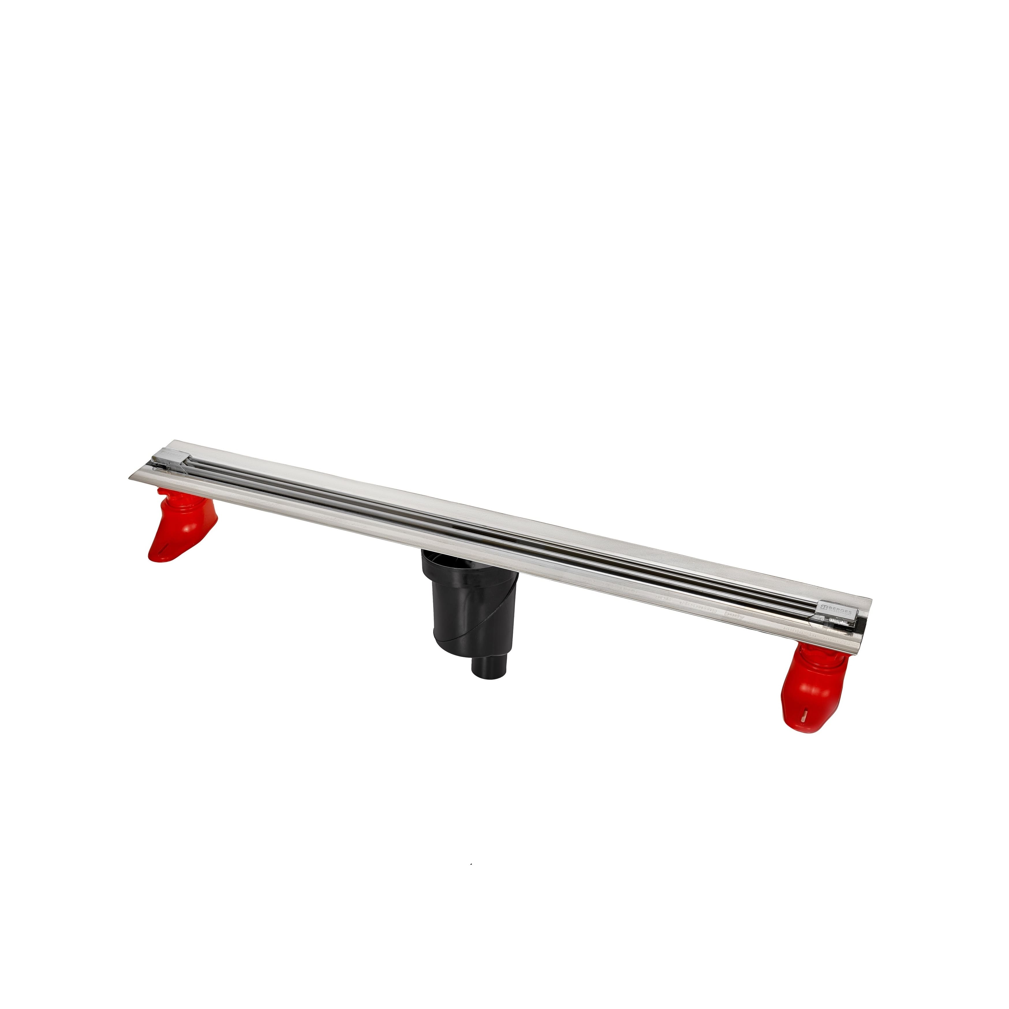 Желоб BERGES водосток SUPER Slim 800, хром глянец, S-сифон D50/105 H50 вертикальный