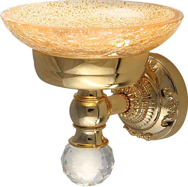 Mыльница настенная Migliore Cristalia 16822 стекло/золото/Crystal
