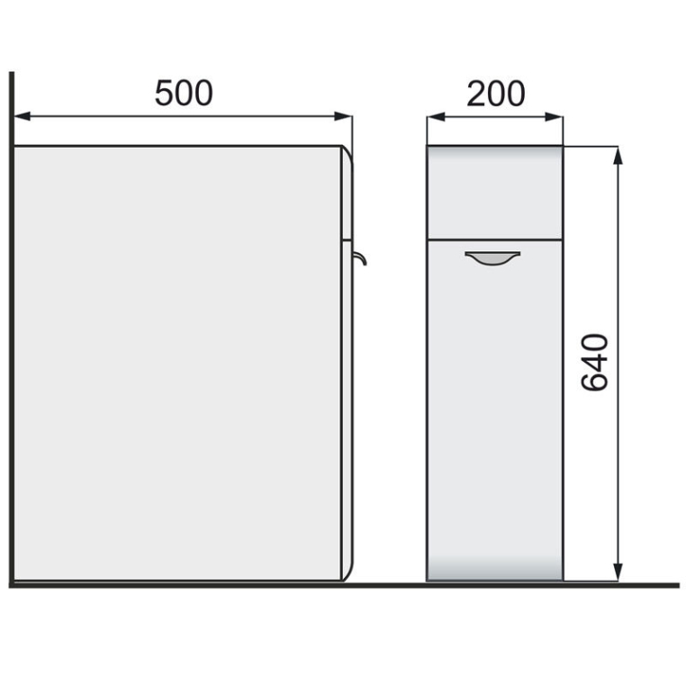 Тумба RAVAL  Space 20 напольная Белая (Spa.01.20/N/W)