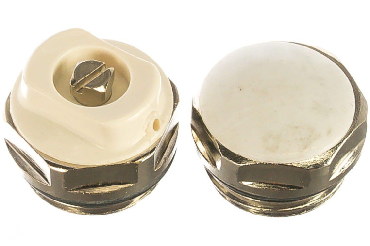 Комплект Гармония пробка глухая + кран Маевского RAL1003 (Т-223507)