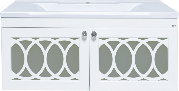 Тумба с раковиной Misty Тондо 100 (П-Тон09100-012+Р-Евв14100-Д)