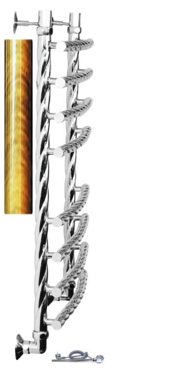 Полотенцесушитель Двин R BRAID electro 60/50 1"-3/4"-1/2" Электрический  ТЭН справа К эл, Состаренная бронза (4627170784309)