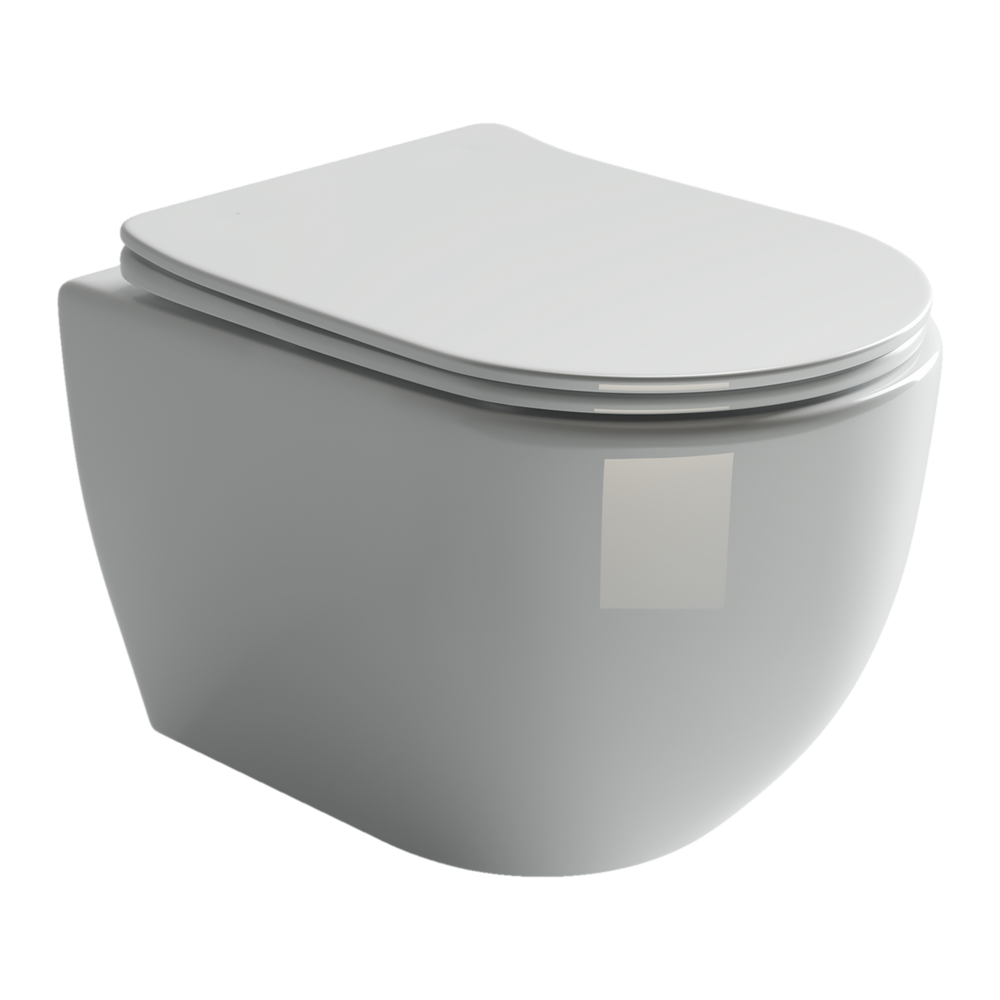 Подвесные унитазы CERAMICANOVA CN1805 Подвесной унитаз MIA Rimless, с крепежом, с сиденьем-крышкой с микролифтом