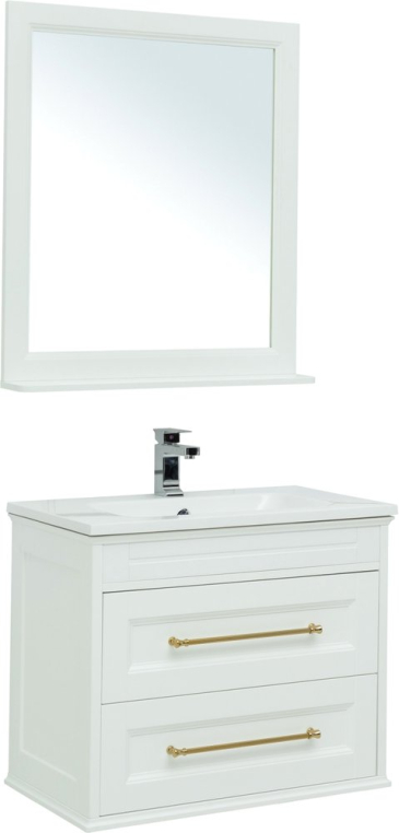 Комплект мебели Aquanet Бостон М 80 ручки золото (00243782+00257887+209676)