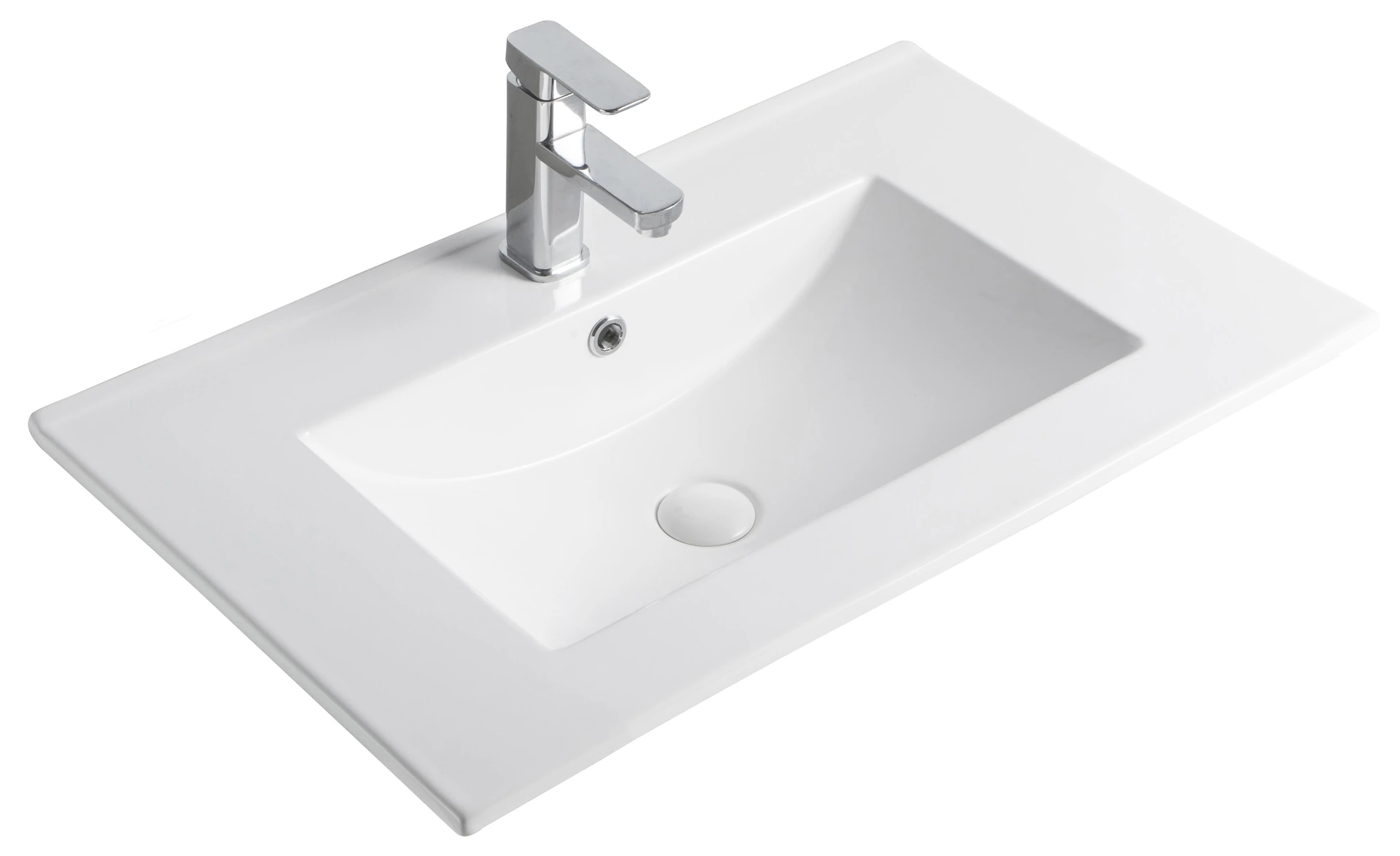 Раковина Gid 9070e 71102 встраиваемая сверху белая 71x46.5x17