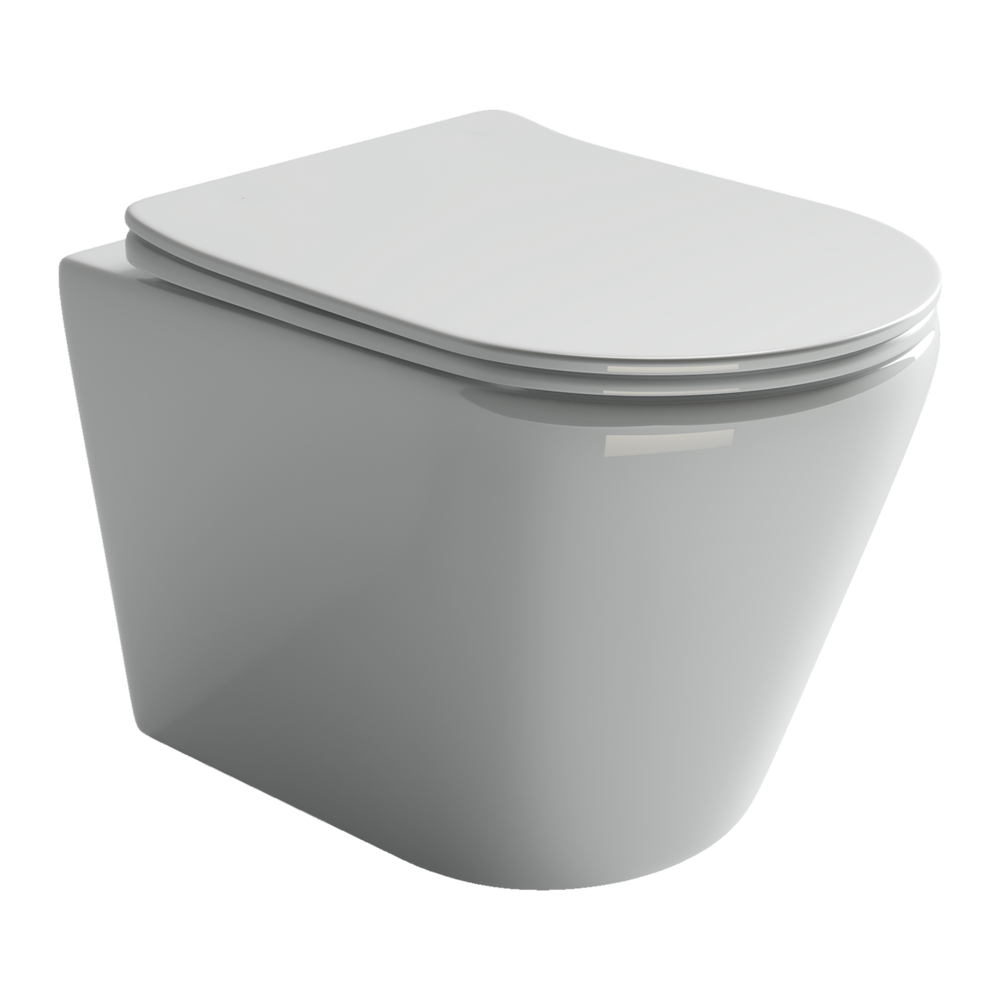 Подвесные унитазы CERAMICANOVA CN1804 Подвесной унитаз HIGHLIGHT Rimless, с крепежом, с сиденьем-крышкой с микролифтом