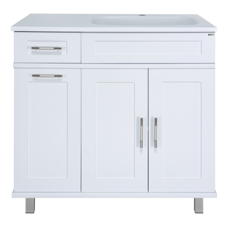 Тумба под раковину Misty Купер-90 П-Куп01090-012БкП с Б/К, правая