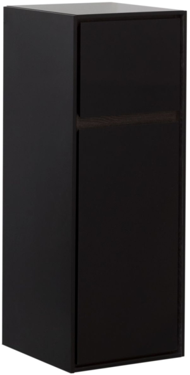 Пенал малый Aquanet Милан 35 черный глянец 00306376