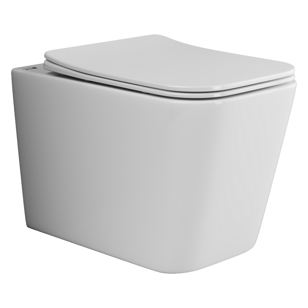 Подвесные унитазы CERAMICANOVA CN1806 Подвесной унитаз CUBIC Rimless, с крепежом, с сиденьем-крышкой с микролифтом