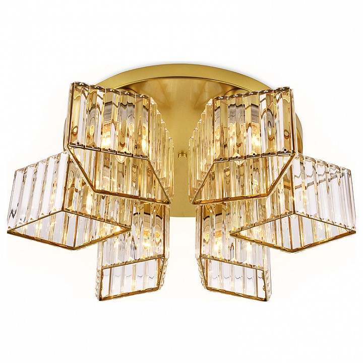 Потолочная люстра Ambrella Traditional 3 TR5211/6 GD/CL золото/прозрачный E27/6 max 40W D550*180