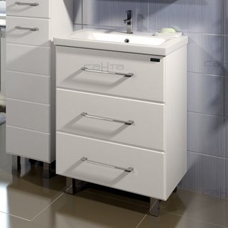 Тумба под раковину СанТа Омега 60 напольная 3 ящика (207046)