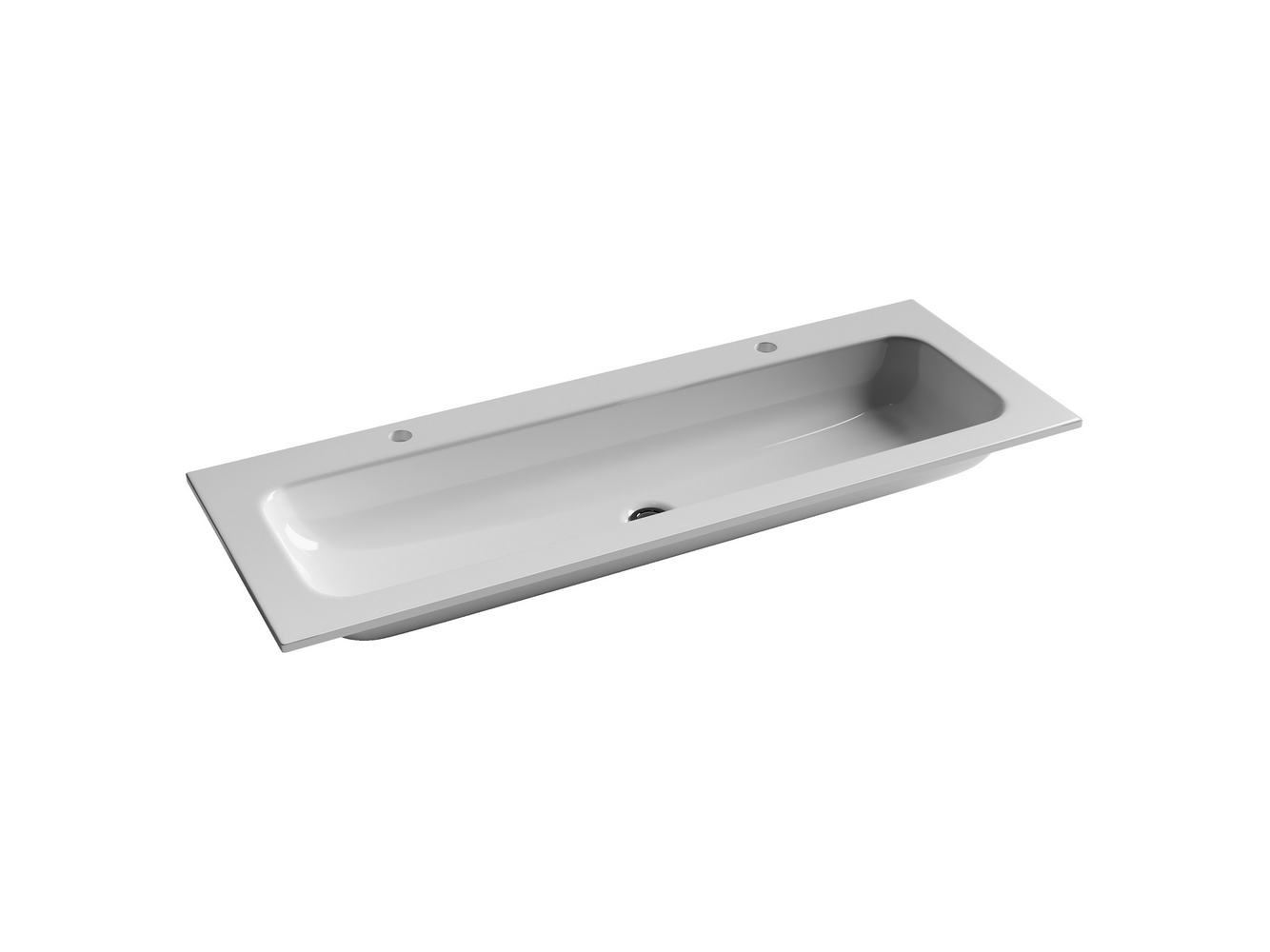 Накладные раковины CERAMICANOVA CN7016 Раковина накладная Grace с 2мя отверстиями под смеситель 1210*457*137 мм, белый