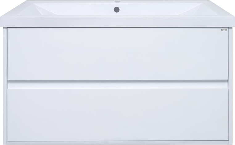 Тумба с раковиной Misty Алиса 90 подвесная, белая (Э-Али01090-011П2Я+4627173210324)