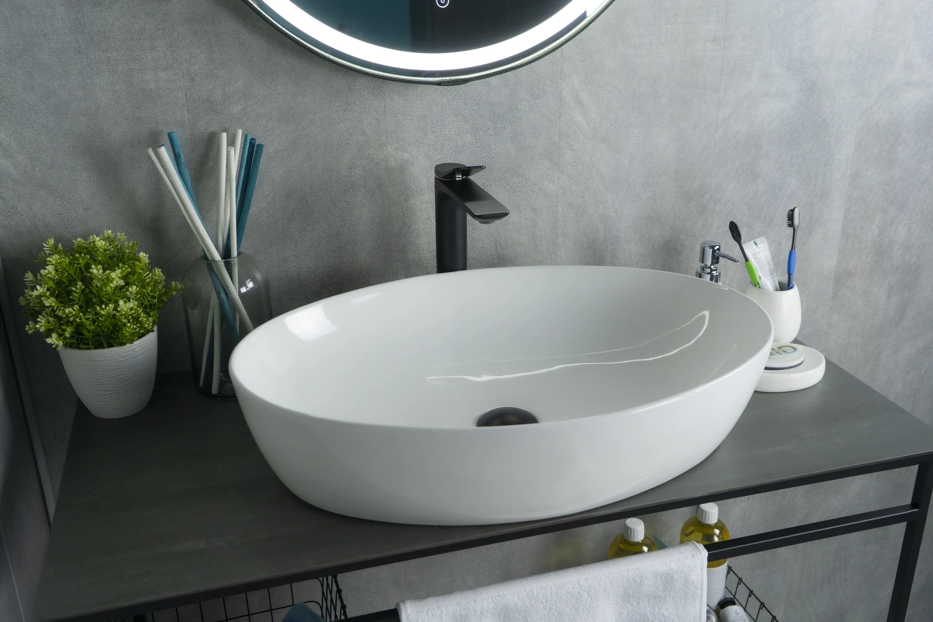 Раковина Gid N9433 51148 накладная белая 61x41x14.5