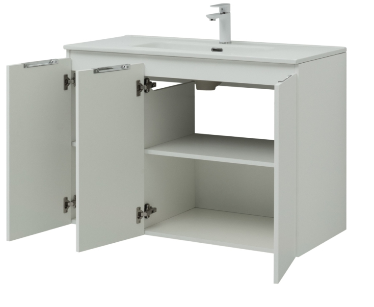 Мебель для ванной Aquanet Алвита New 100 3 дверцы, белый матовый 00274111