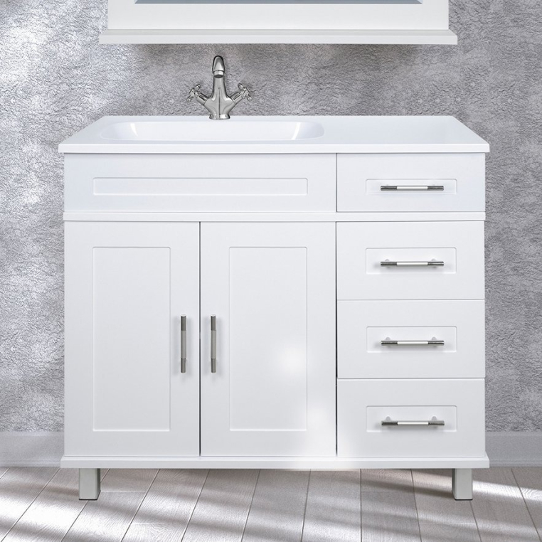 Тумба с раковиной Misty Купер 90 L (П-Куп01090-0124ЯЛ+ФР-00003411)