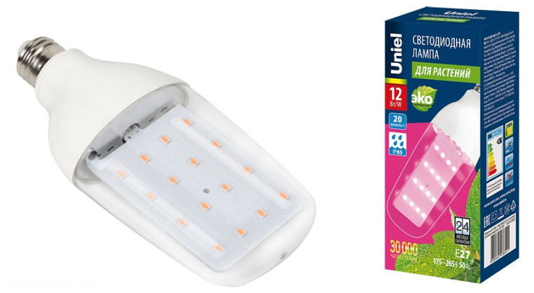 Лампа светодиодная Uniel E27 12Вт K LED-B82-12W/SPBR/E27/CL PLP33WH