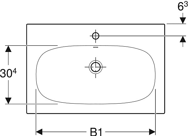 Раковина встраиваемая Geberit Acanto Slim 90x48 500.642.01.2