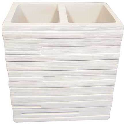 Стакан для зубных щеток Ridder Brick белый 22150201