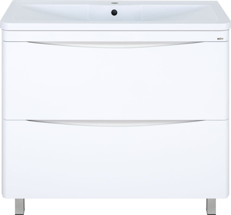 Тумба с раковиной Misty Атлантик 100 белая (П-Атл-01100-0112Я+4623723685680)