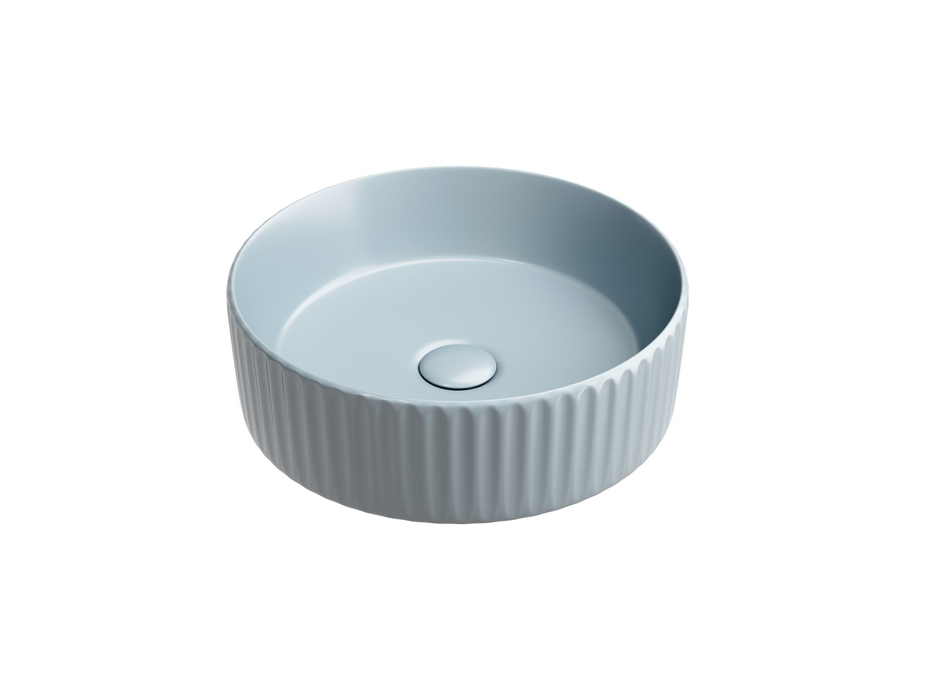 Умывальник чаша накладная круглая (цвет Серо-Голубой Матовый) Element 360x360x115мм