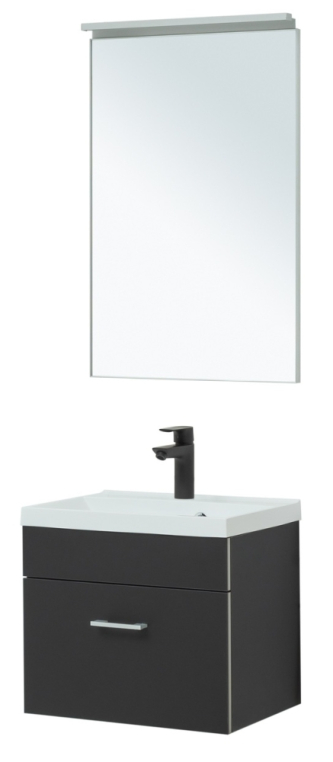 Мебель для ванной Aquanet Верона 50 черный матовый (раковина Нота 50 NEW) 00281101