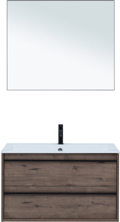 Комплект мебели Aquanet Lino 90 дуб веллингтон (00253913+00270157+00253908)