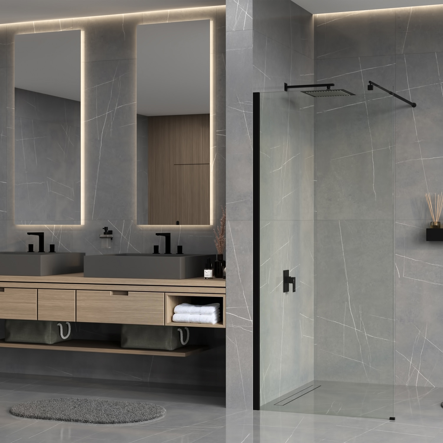 Rur 30W39MB  Душевое ограждение