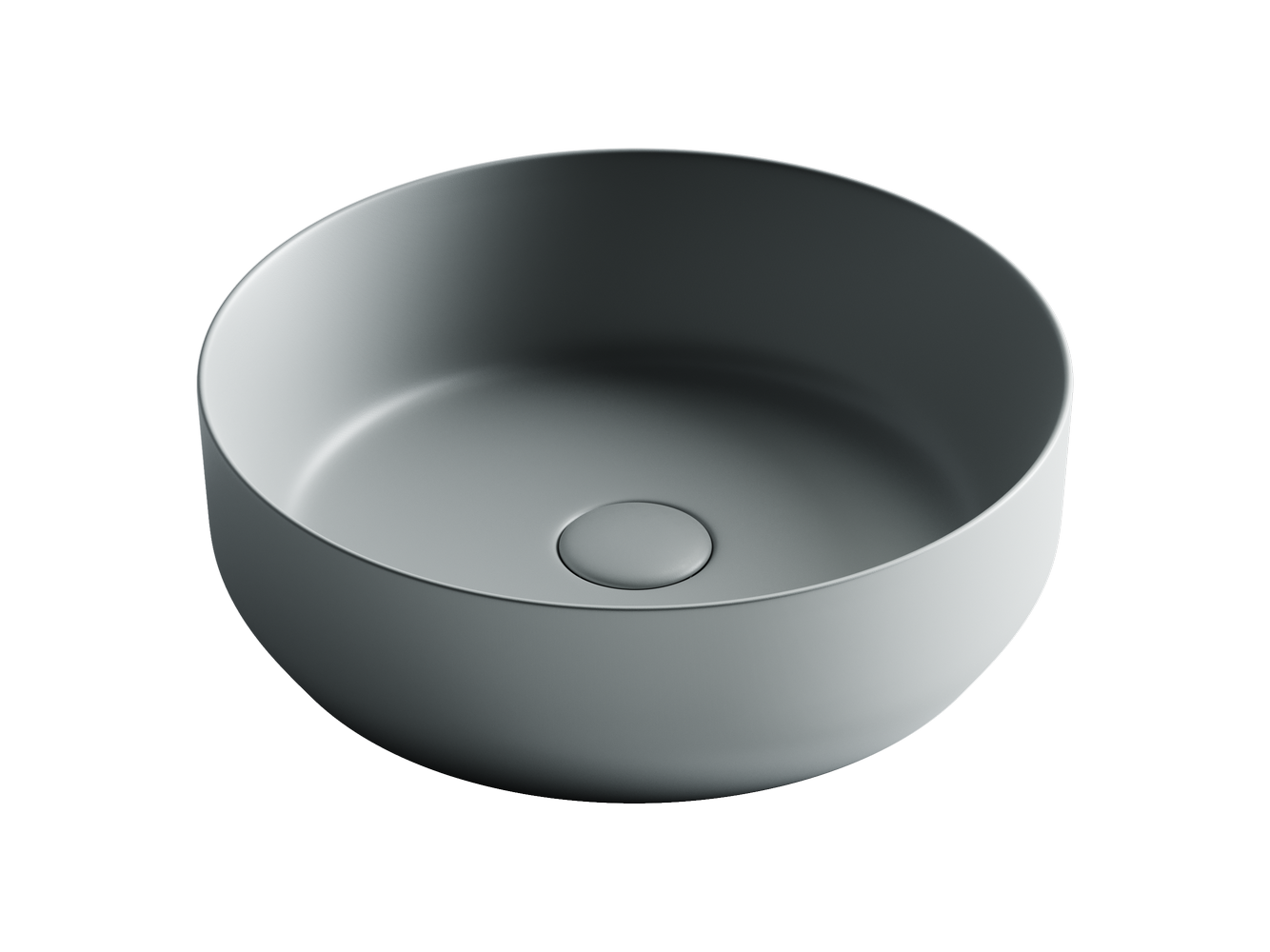 Накладные раковины CERAMICANOVA CN6022MH Умывальник чаша накладная круглая (цвет Антрацит Матовый) Element 390*390*120мм