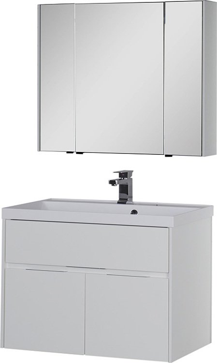 Комплект мебели Aquanet Латина 90 белая (179449+00179396+179605)