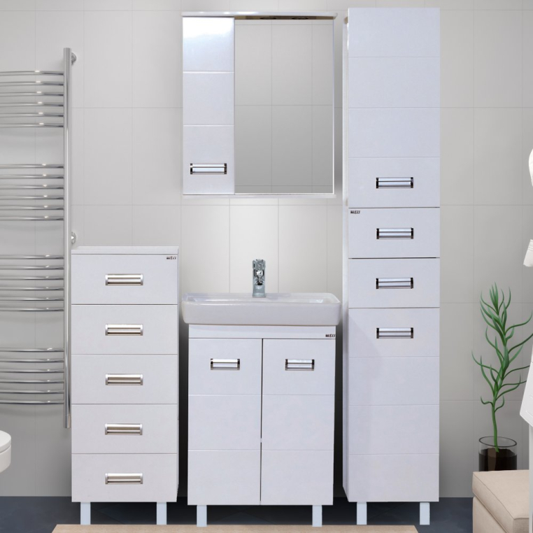 Комплект мебели Misty Селена 60 (П-Сел01060-01Пр+1WH302082+П-Сел02060-01Л)