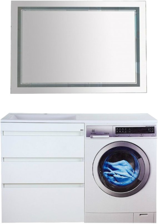 Комплект мебели Misty Фостер 70 напольная, под стиральную машину (Э-Фос01070-013ЯНС+5219130+П-Нео12080-2ПРСНКДВП)