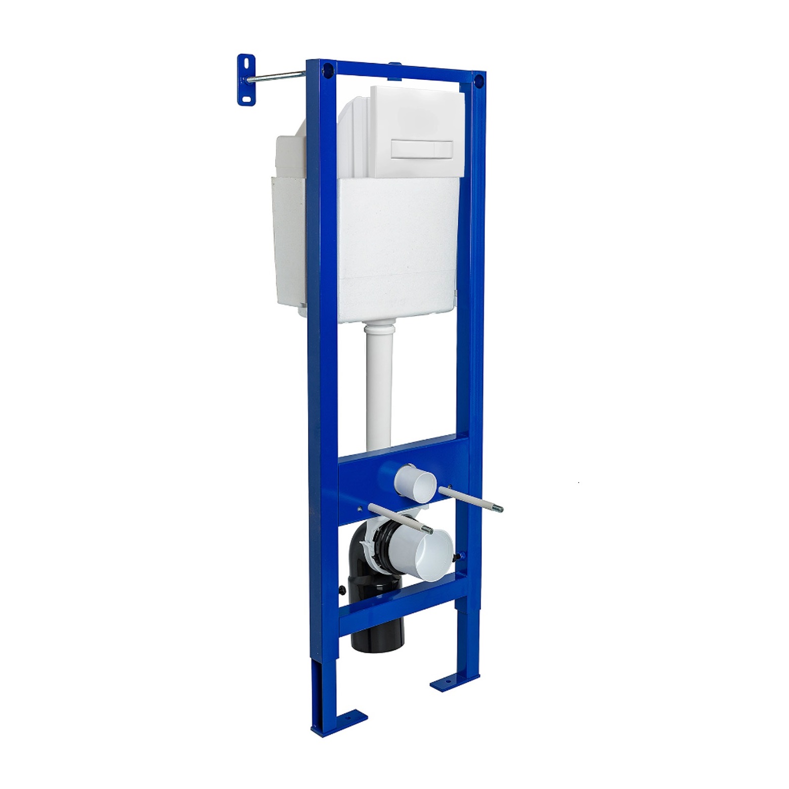 Инсталляция BERGES для скрытого монтажа унитаза АТОМ 410 кнопка Atom Line белая