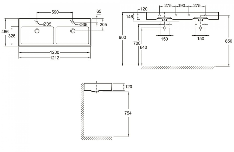 Раковина Jacob Delafon Vivienne 120 EXBL112-00, белый