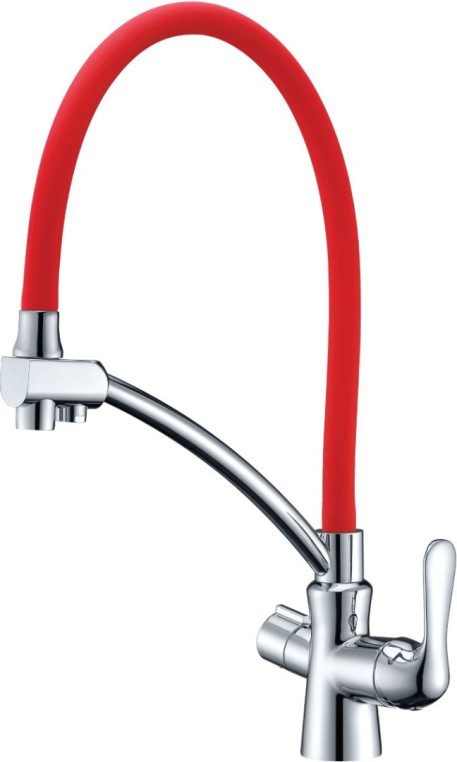 Смеситель для кухни LEMARK Comfort LM3070C-Red с подключением к фильтру с питьевой водой