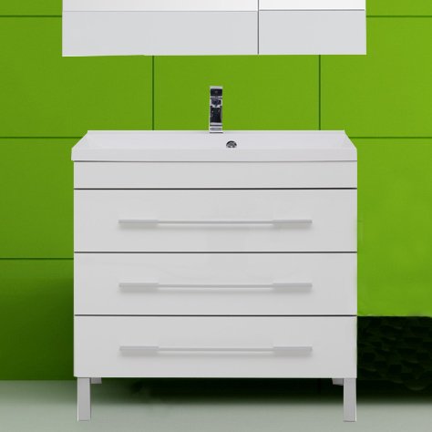 Тумба с раковиной Aquanet Верона 90 белая (178470+00284114)