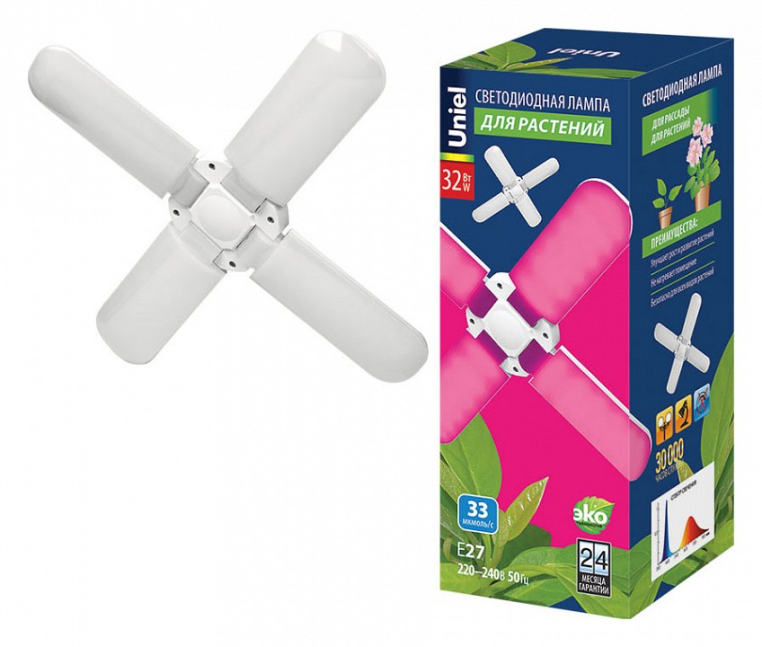 Лампа светодиодная Uniel E27 32Вт K LED-P65-32W/SPSB/E27/FR/P4 PLP32WH