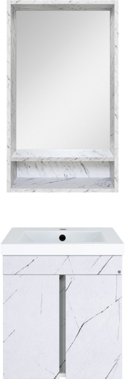 Комплект мебели Misty Торос 50, белый мрамор (П-Тор01050-0521Пр+4627173210294+П-Ири04050-01СвЛ)