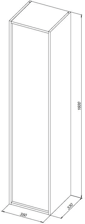 Шкафы-пенал Aquanet Lino (Flat) 35 белый глянец 00295039
