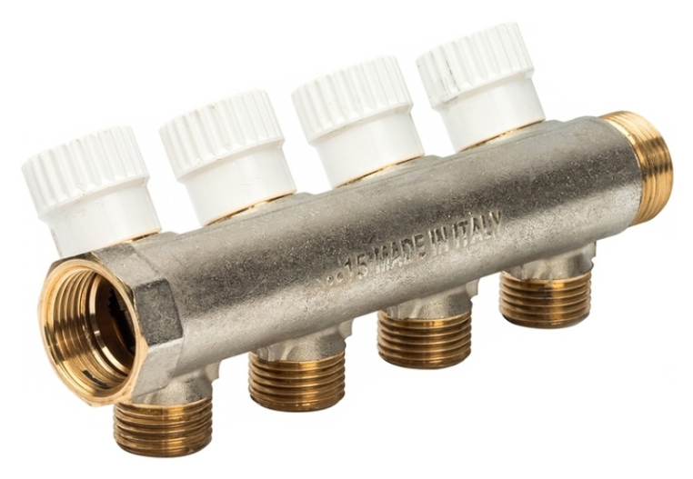 Коллектор Luxor CP 454 1 4 выхода 3/4"ЕК с перекрывающими кранами (68513504)