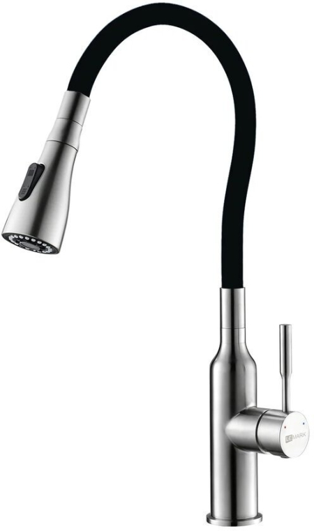 Смеситель LEMARK Expert LM5082S-Black для кухни с гибким изливом