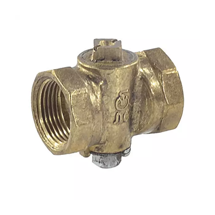 Кран конусный латунь газ 11б39бк Ду 25 Ру10 G1" ВР стандартопроходной Цветлит ZW30004