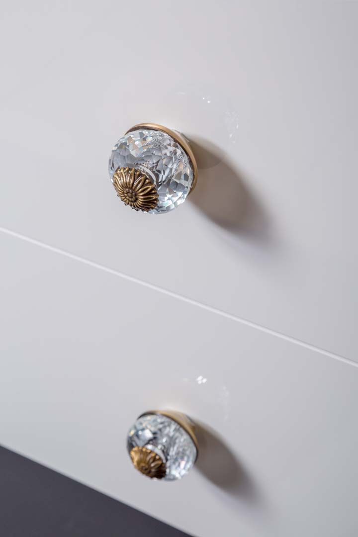 Ручка хрустальная FLORA бронза