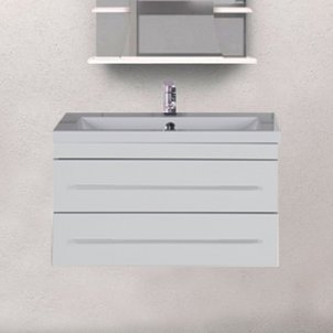 Тумба с раковиной Aquanet Верона 75 подвесная белая (00176669+00281221)