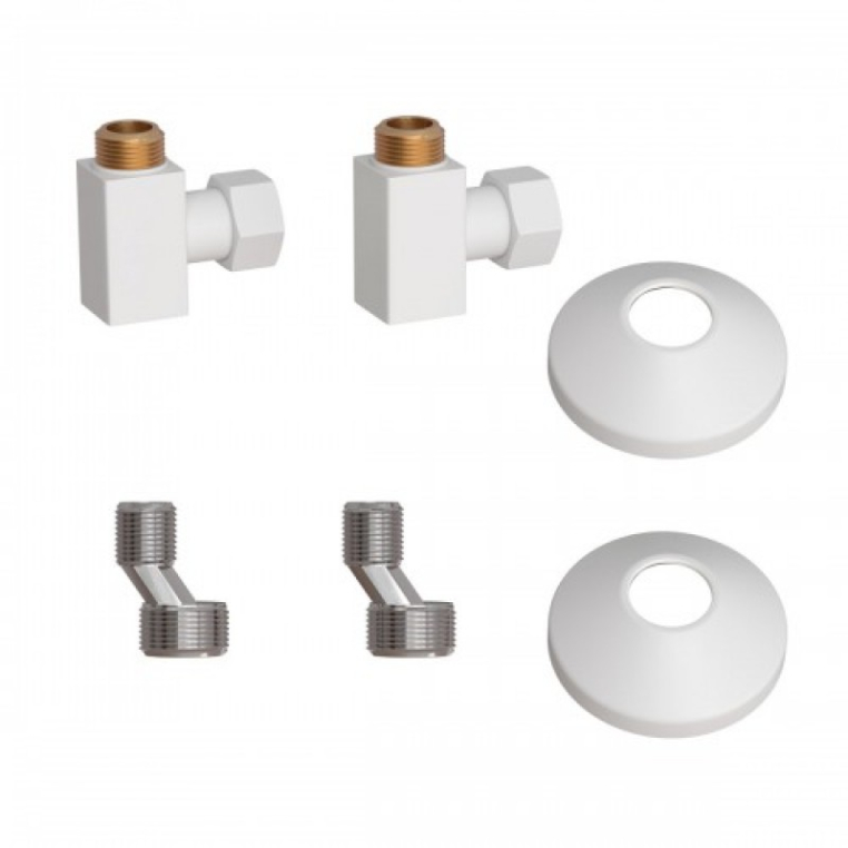 Комплект подключения для полотенцесушителя Lemark PN00012W 3/4"х1/2" г/ш (квадрат), белый