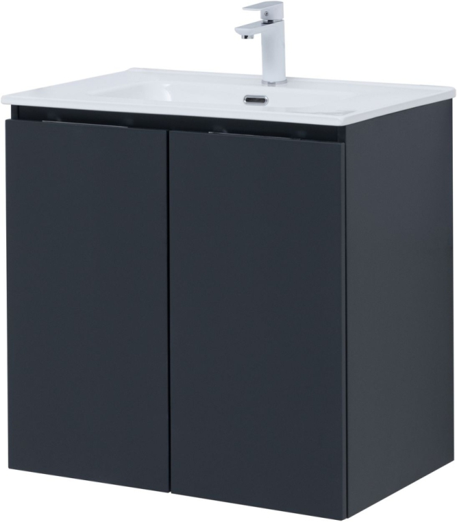 Тумба под раковину Aquanet Алвита New 70 2 дверцы, антрацит 00303904